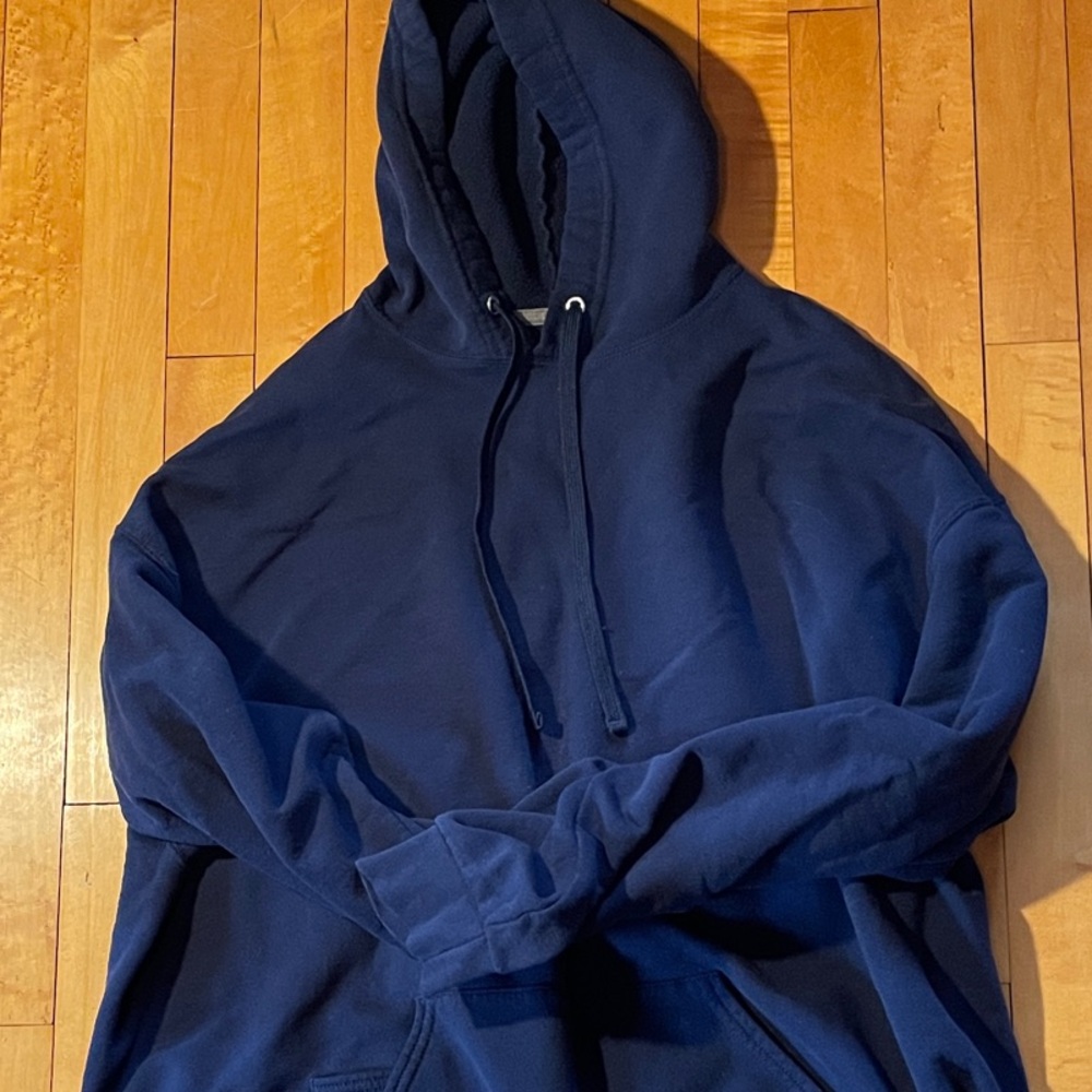 Fruit of the Loom Navy Sweatshirt with White Logo Print